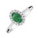 Diamond ring with Emerald Princess2