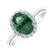 Diamond ring with Emerald Princess2