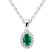 Diamond pendant with Emerald Princess2
