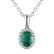 Diamond pendant with Emerald Princess2