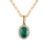 Diamond pendant with Emerald Princess2