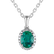 Diamond pendant with Emerald Princess2