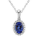 Diamond pendant with Tanzanite Princess2