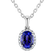 Diamond pendant with Tanzanite Princess2