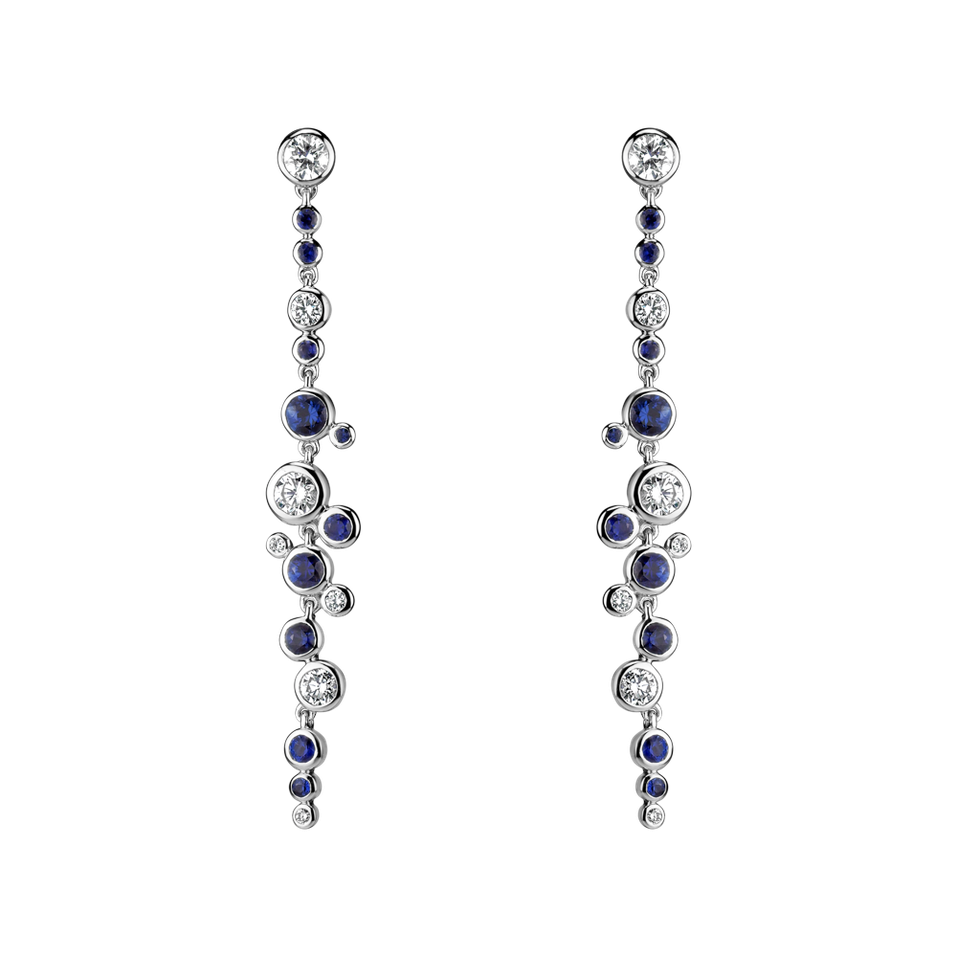 Diamond earrings and Sapphire Heaven Waterfall