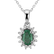 Diamond pendant with Emerald Princess Sparkle2