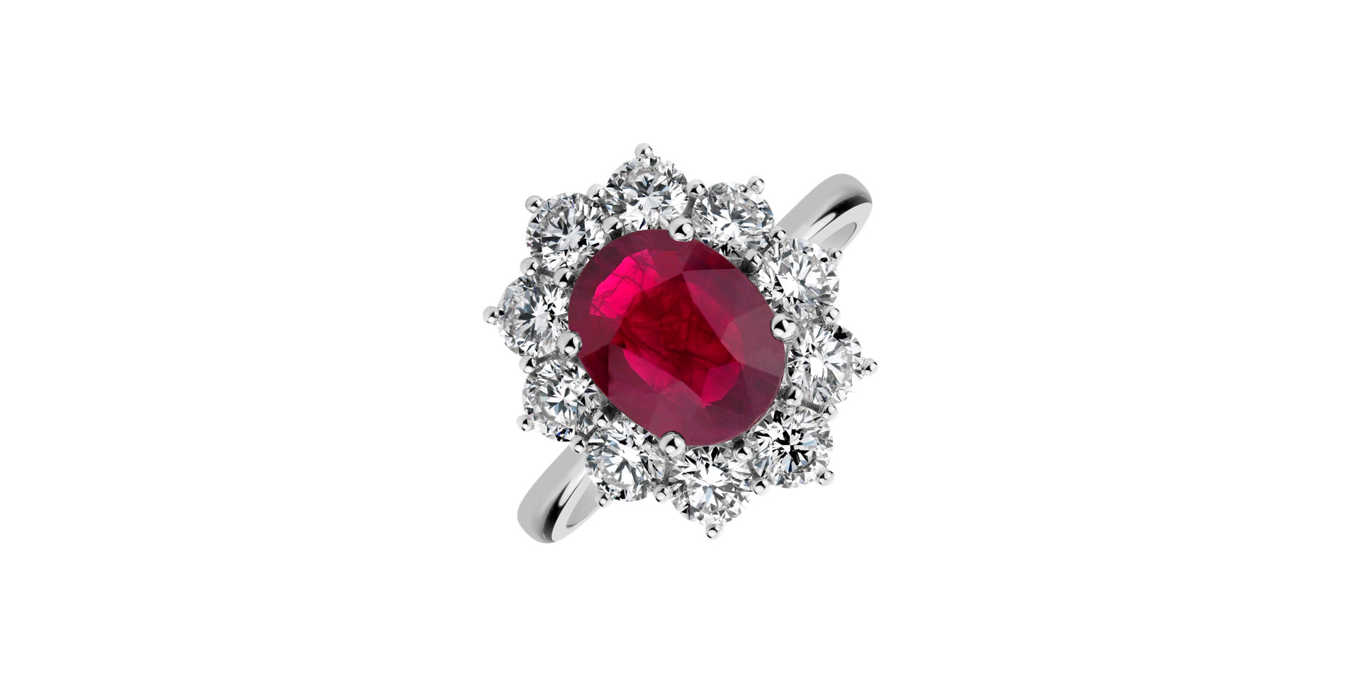 Diamond ring with Ruby Princess Joy