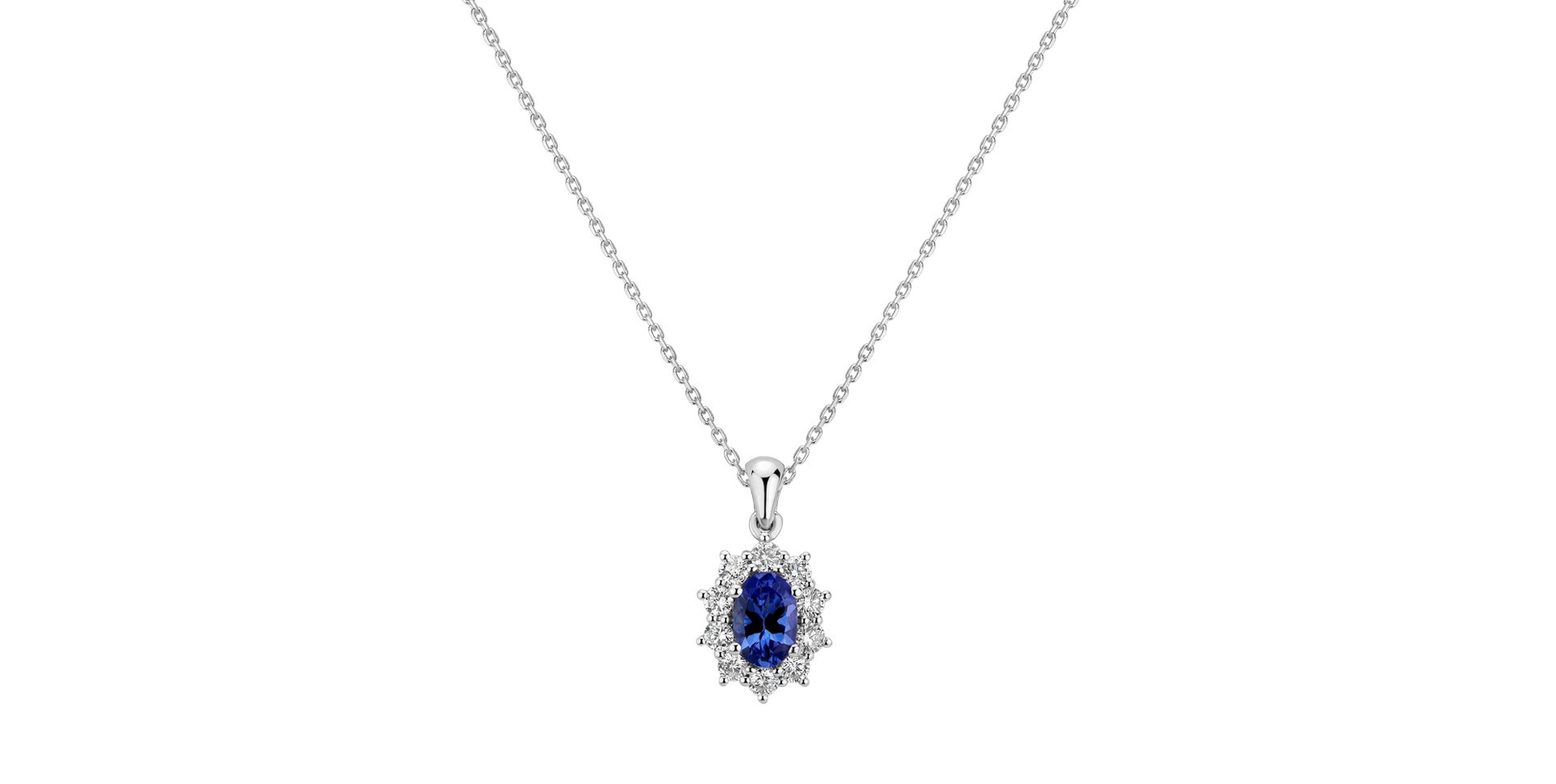 Diamond pendant with Tanzanite Goddess Elegance