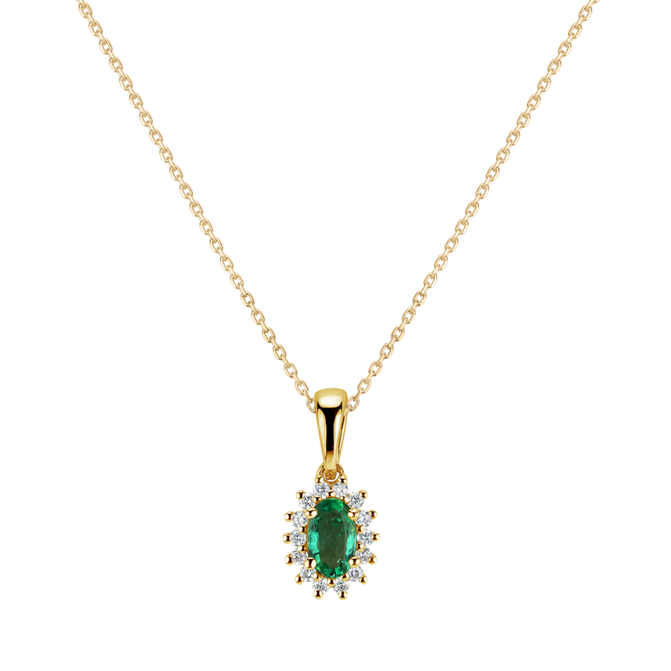 Diamond pendant with Emerald Princess Sparkle