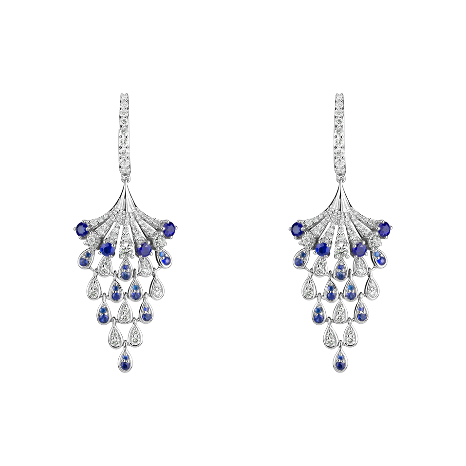 Diamond earrings and Sapphire Royal Mesh