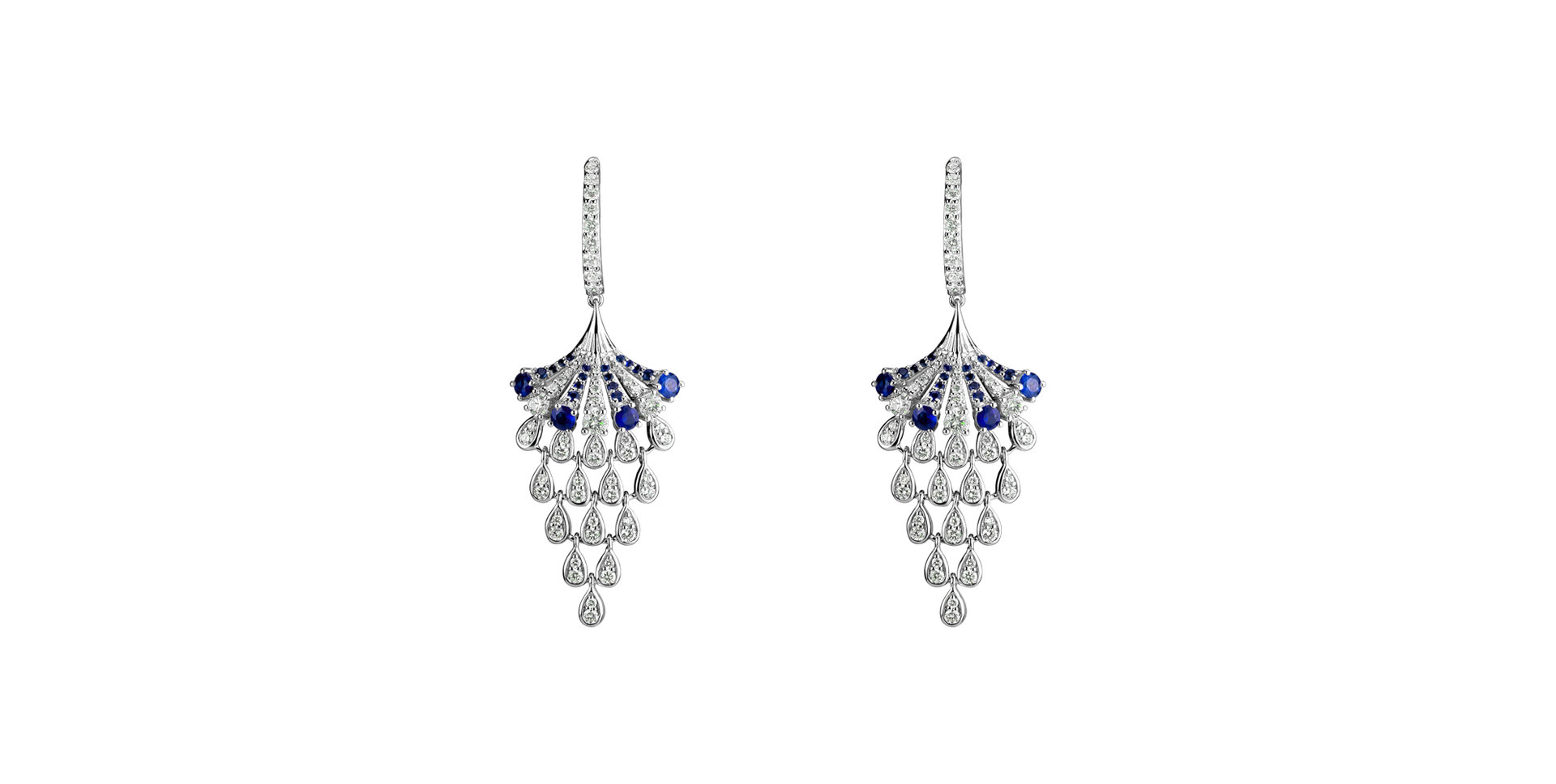 Diamond earrings and Sapphire Royal Mesh