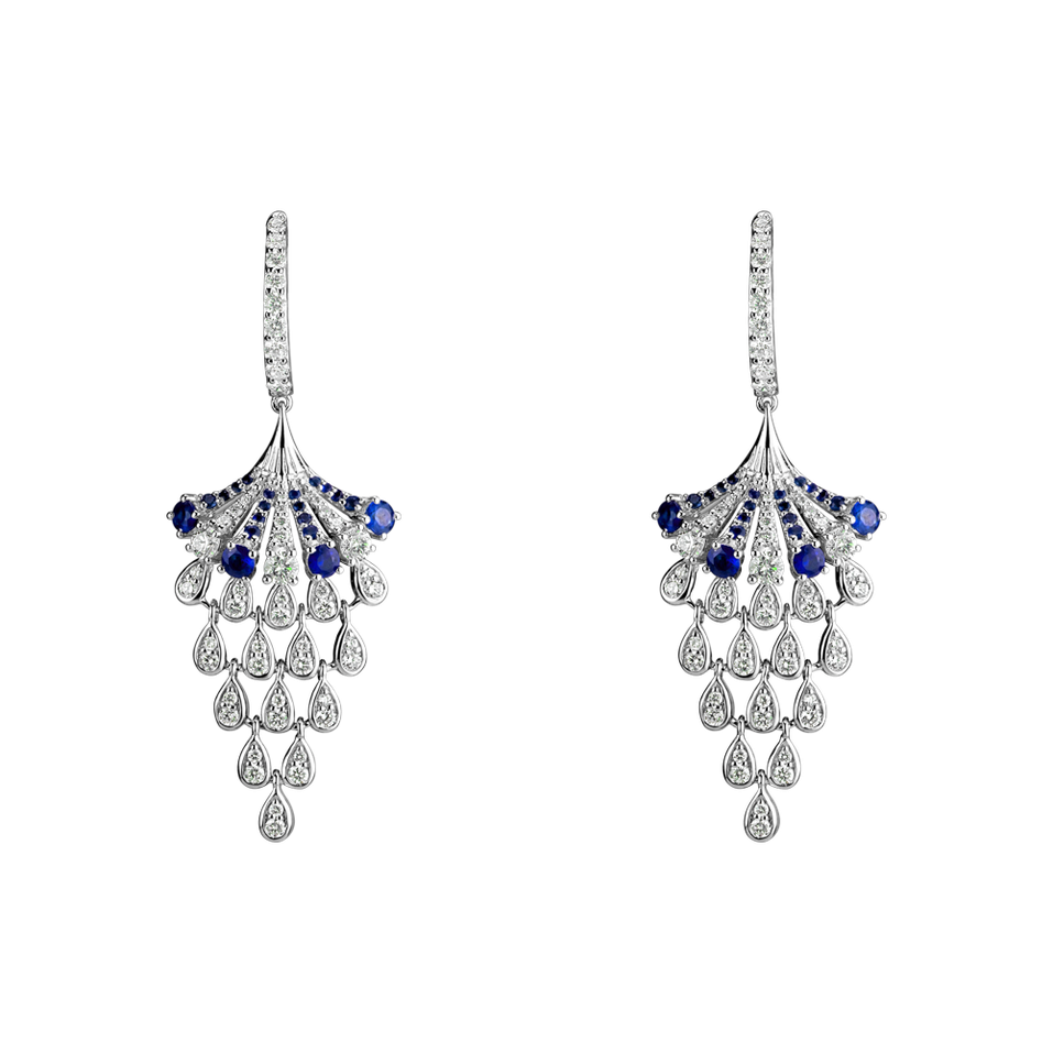 Diamond earrings and Sapphire Royal Mesh