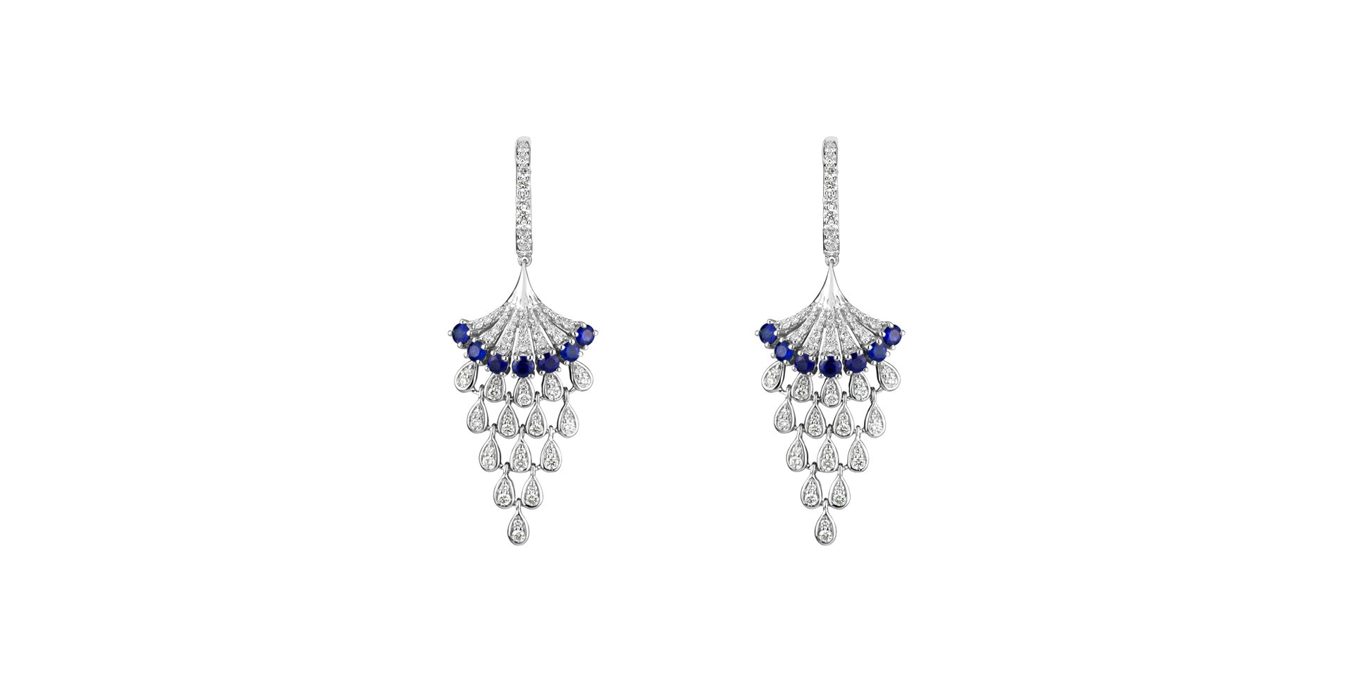 Diamond earrings and Sapphire Royal Mesh