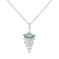 Diamond necklace with Emerald Royal Mesh2