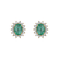 Diamond earrings with Emerald Princess Sparkle2