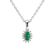 Diamond pendant with Emerald Princess2