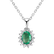 Diamond pendant with Emerald Princess2