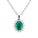 Diamond pendant with Emerald Princess2