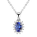 Diamond pendant with Tanzanite Princess2