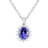 Diamond pendant with Tanzanite Princess2