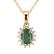 Diamond pendant with Emerald Princess2