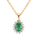 Diamond pendant with Emerald Princess2