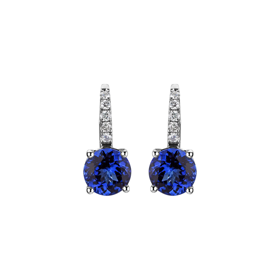 Diamond earrings with Tanzanite Fairytale Gentility