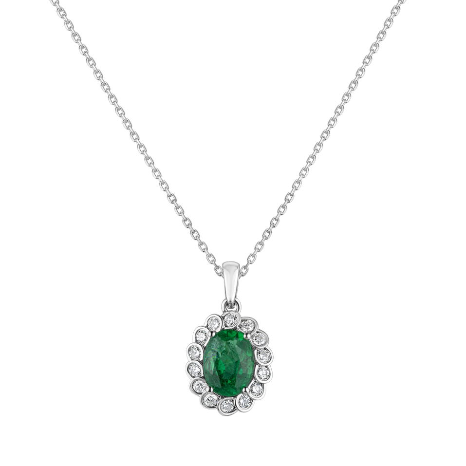 Diamond pendant with Emerald Princess Brilliance