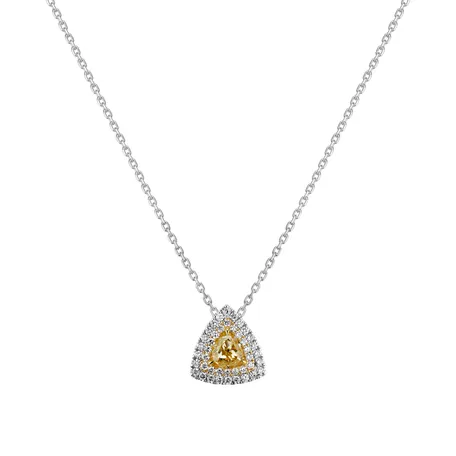 Necklace with yellow and white diamonds Sunny Days