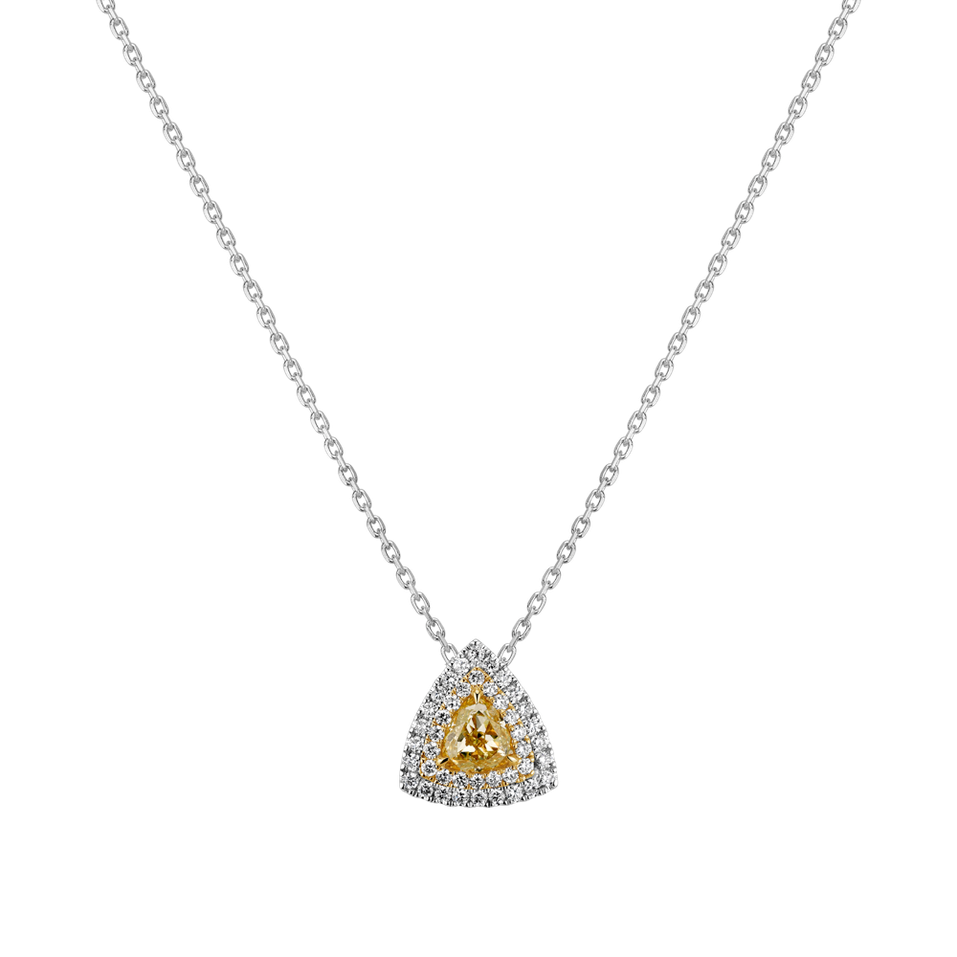 Necklace with yellow and white diamonds Sunny Days
