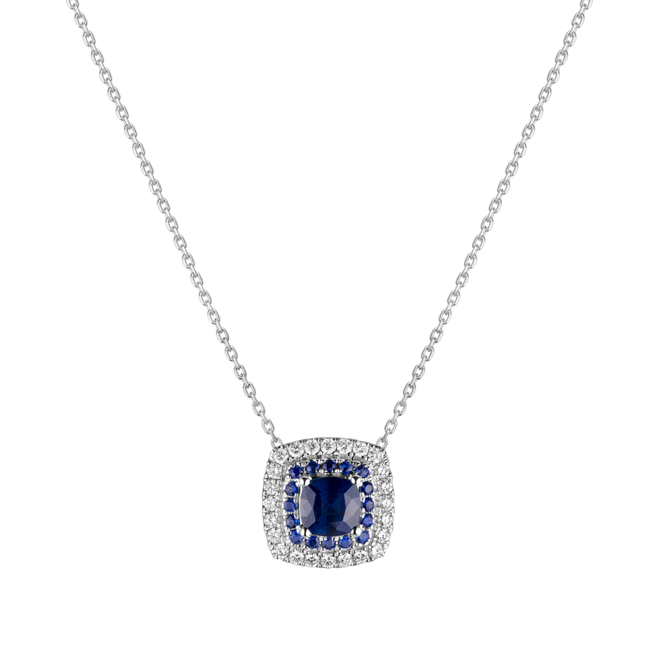 Diamond necklace with Sapphire Sparkling Rise