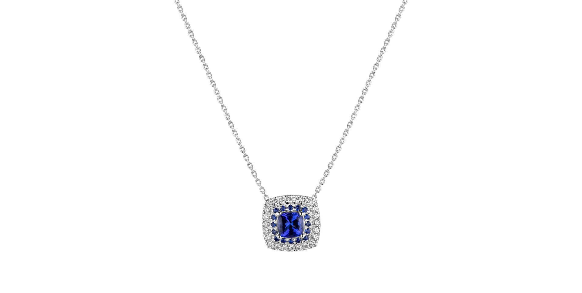 Diamond necklace with Tanzanite Sparkling Rise