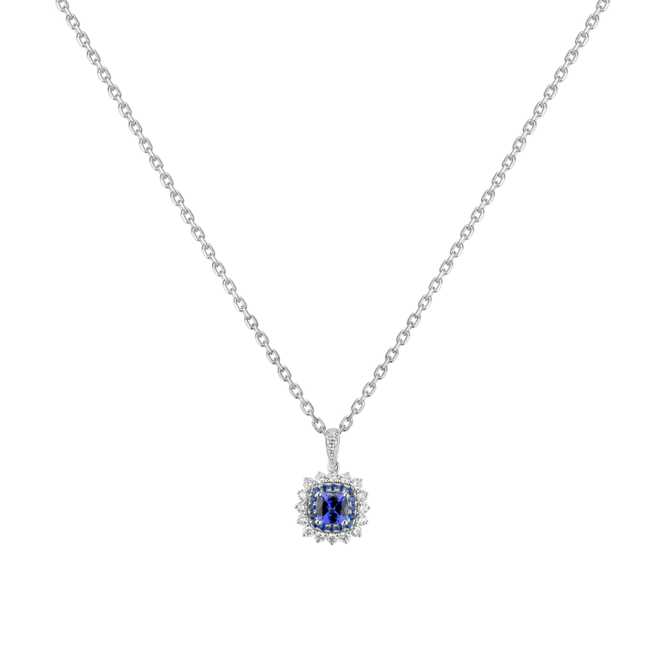 Diamond pendant with Tanzanite Radiant Shine