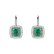 Diamond earrings with Emerald Sparkling Rise2