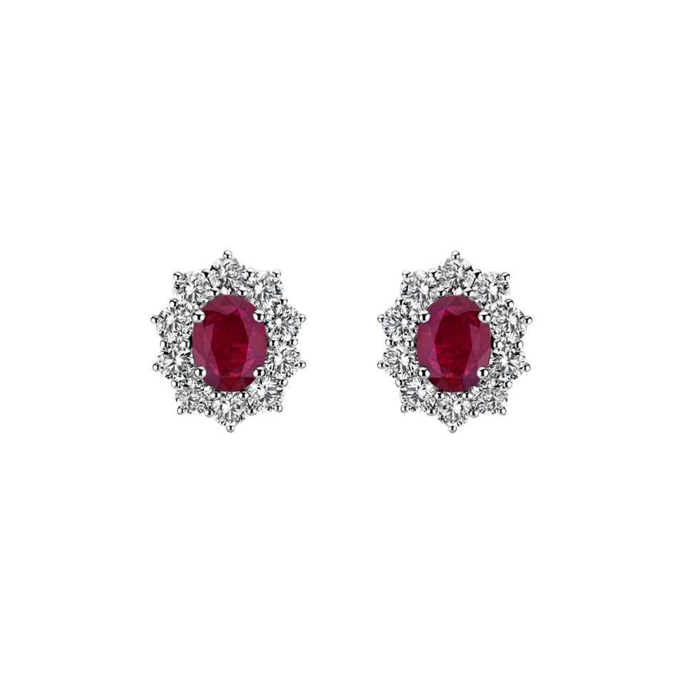 Diamond ring with Ruby Princess