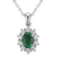 Diamond pendant with Emerald Princess2