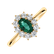 Diamond ring with Emerald Princess2