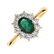 Diamond ring with Emerald Princess2