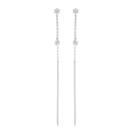 Diamond earrings Simplicity