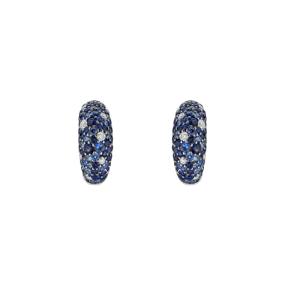 Diamond earrings and Sapphire Galaxy Fantasy