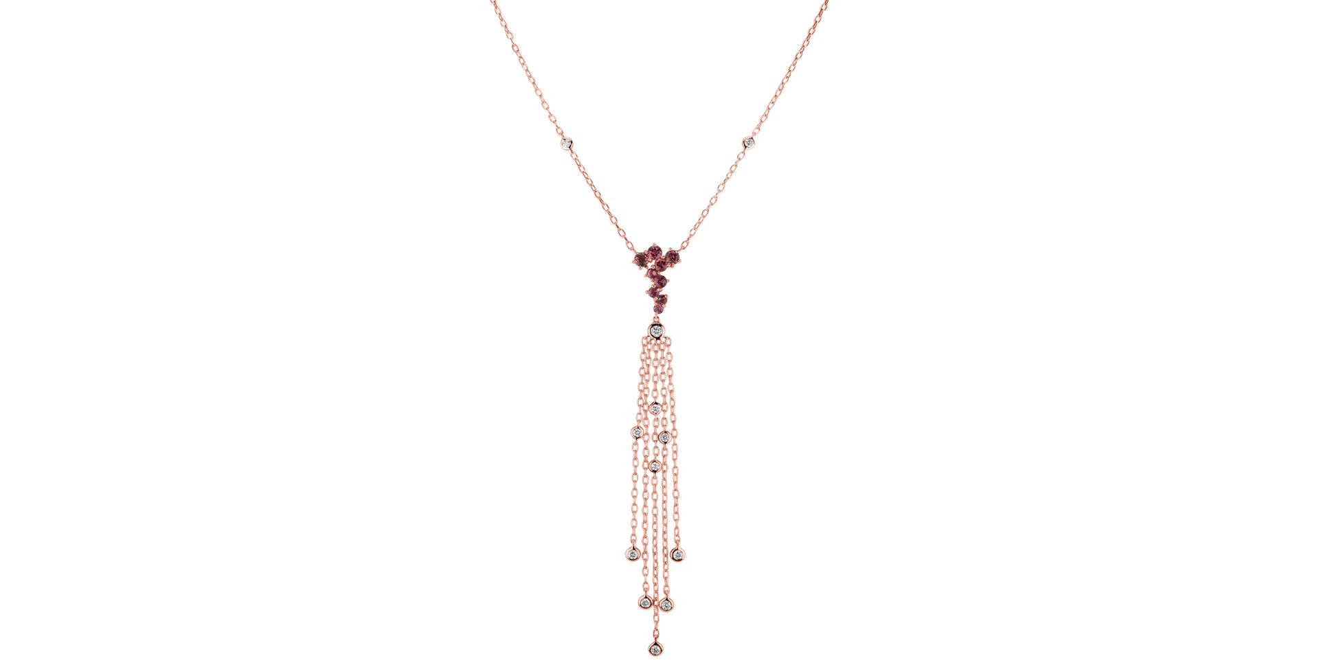 Diamond necklace with Tourmalíne Sultan Heart
