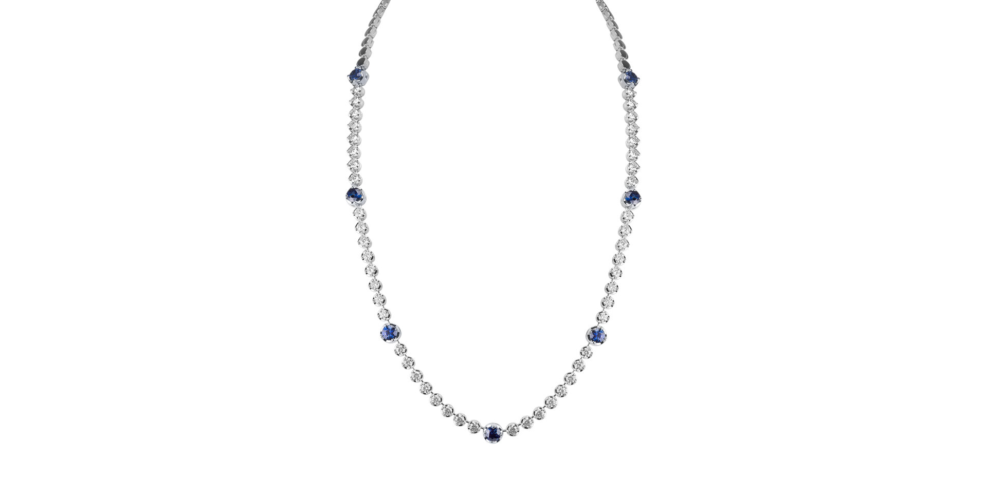 Diamond necklace with Sapphire Sapphire Symphony