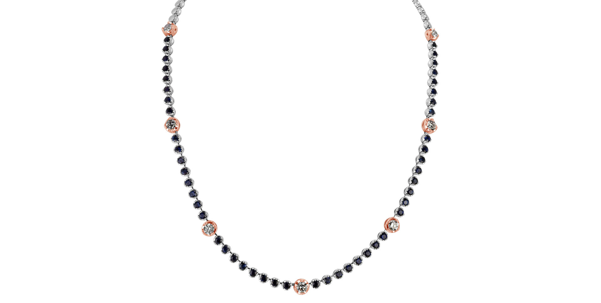 Diamond necklace with Sapphire Heavenly