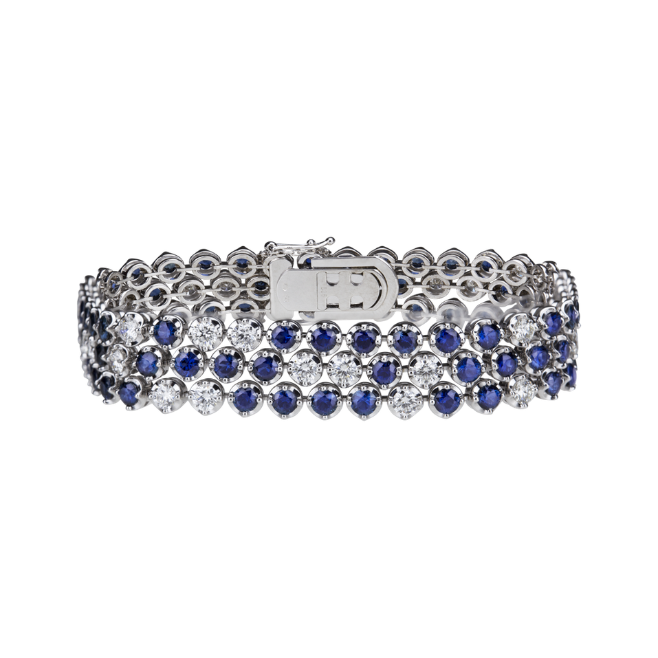 Diamond bracelet with Sapphire Royal Skyline