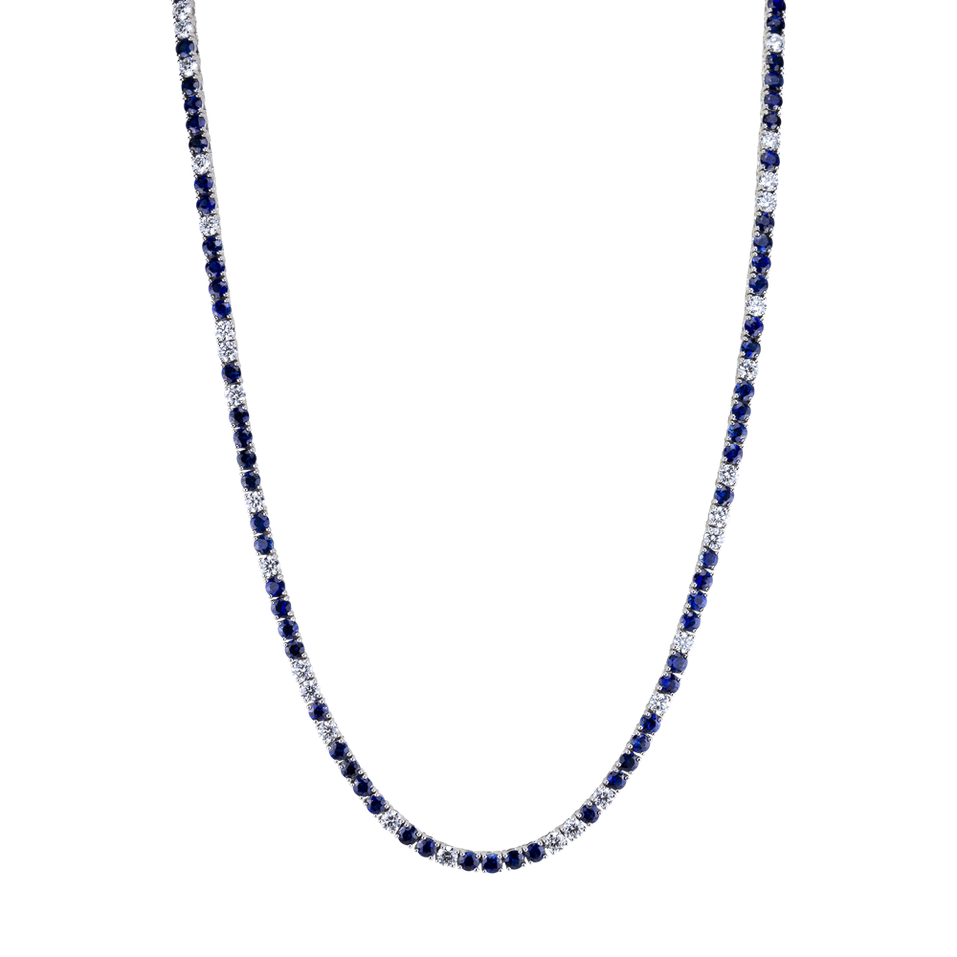 Diamond necklace with Sapphire Sapphire Poem