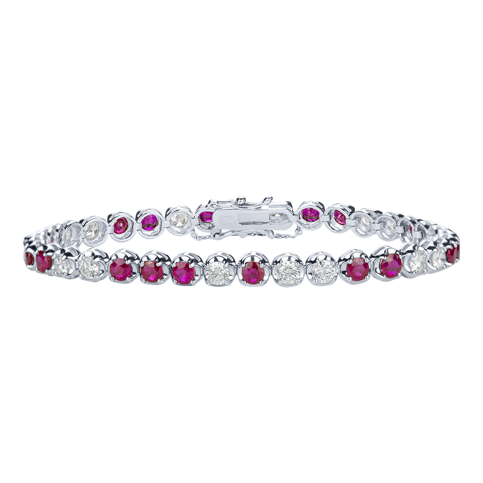 Diamond bracelet with Ruby Gem Euphoria