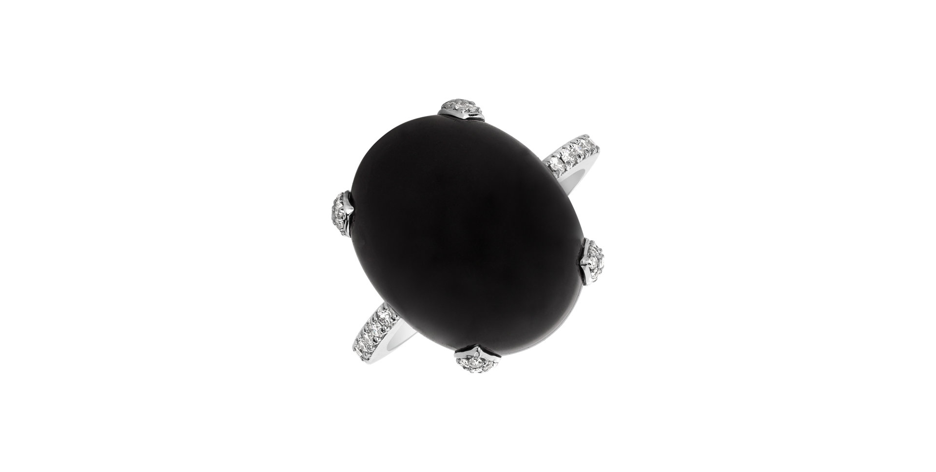 Diamond ring with Onyx Niche