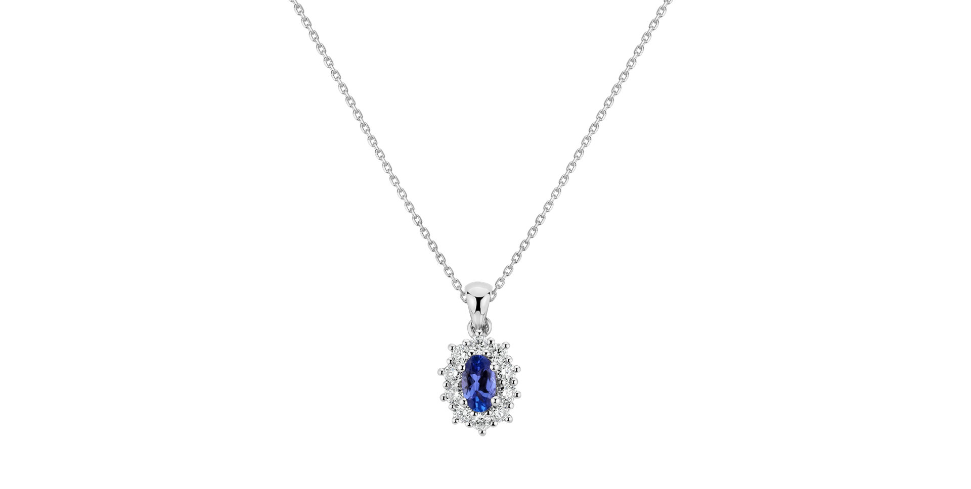 Diamond pendant with Tanzanite Goddess Elegance