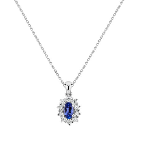 Diamond pendant with Tanzanite Goddess Elegance