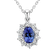 Diamond pendant with Tanzanite Princess2